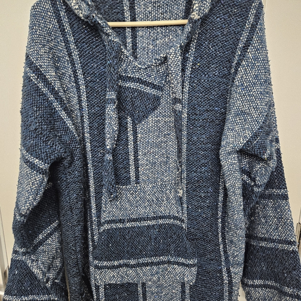 Unisex Classic Mexican Oversized Baja Hoodie Sweater - Picture 3 of 4